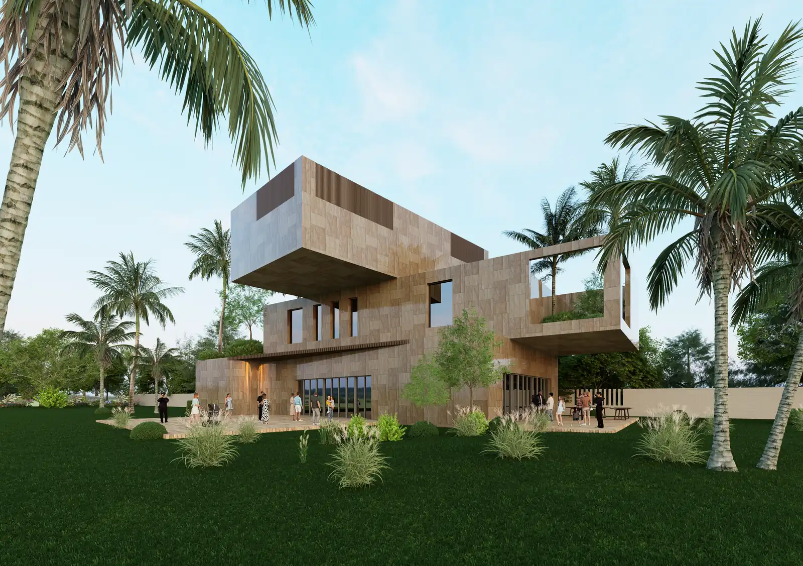 Burundi House — Stone cladding option
