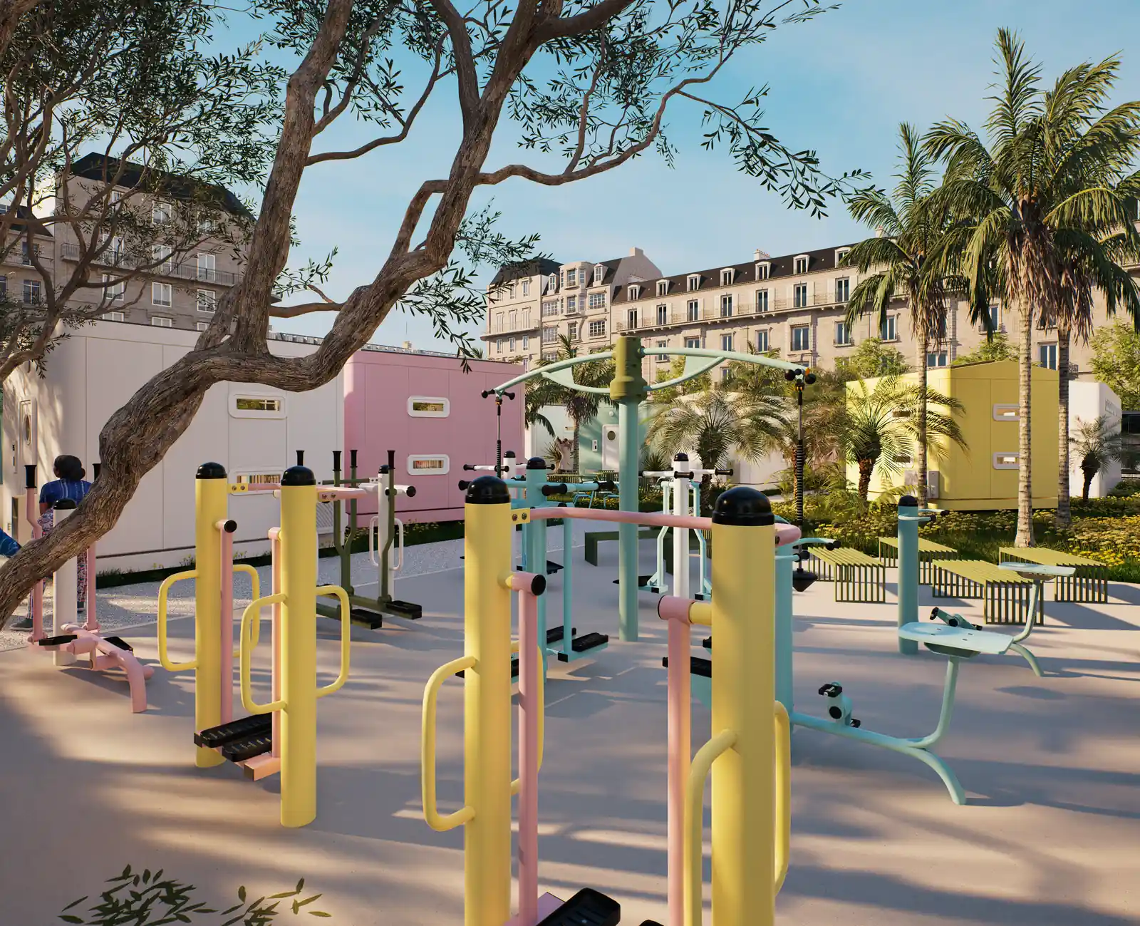 Camp In The City — Outdoor fitness area