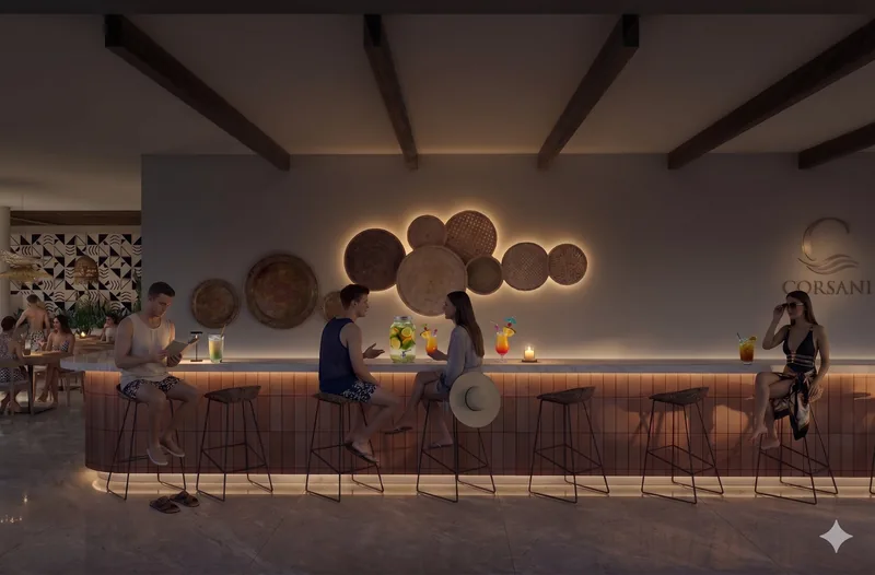 Sheraton Resort — Bar & Restaurant — Corsani bar, evening