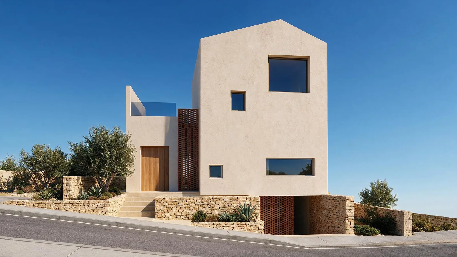 Villa BH120 — Facade, daylight